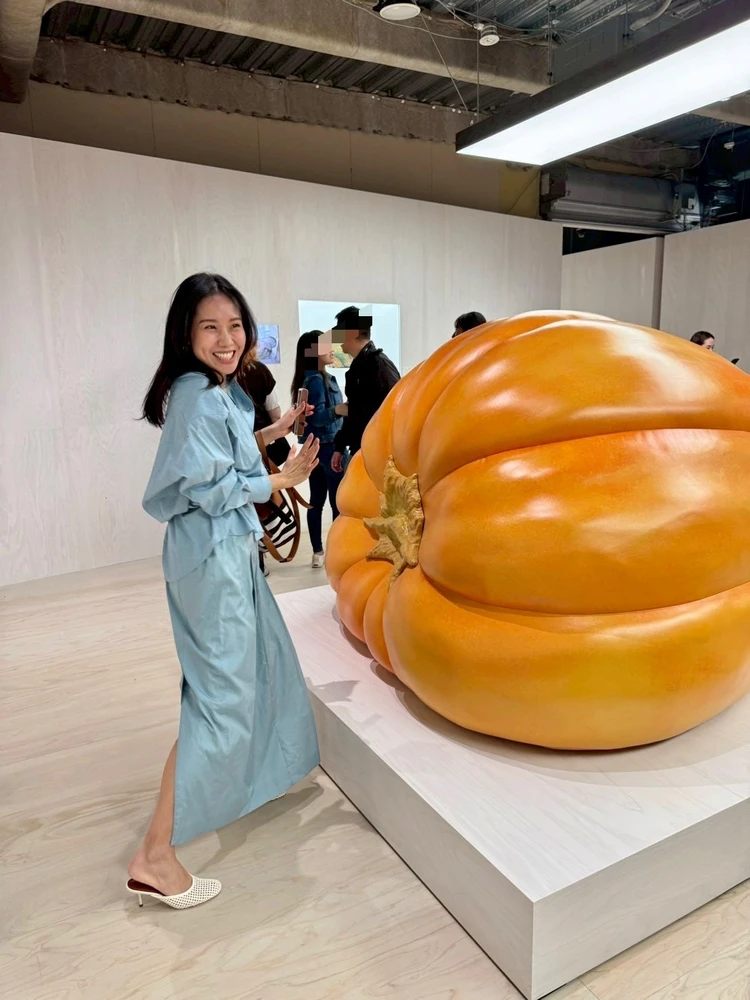 かぼちゃをおしてる風。笑