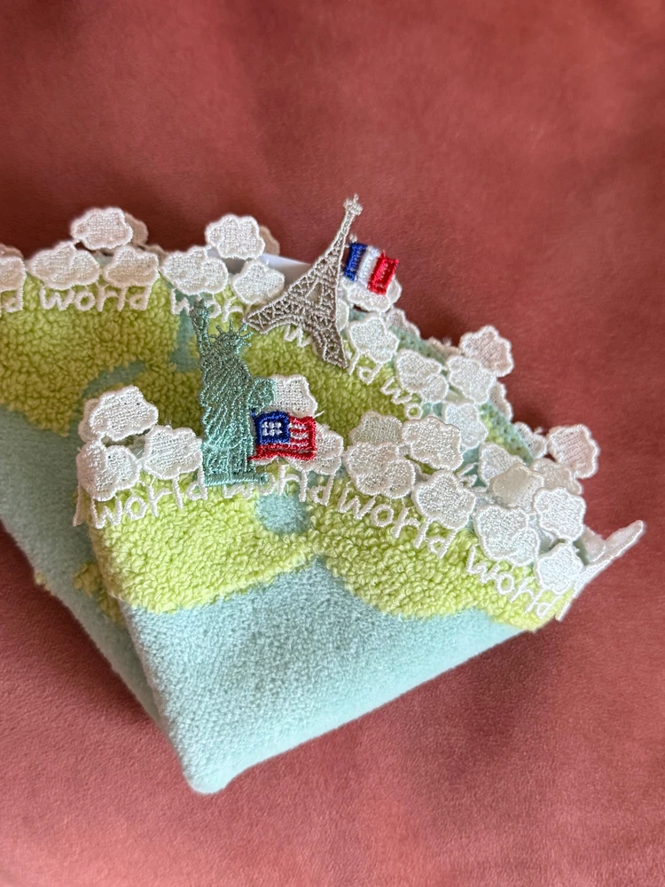 近沢レース店 タオル world ワールド エッフェル塔 自由の女神