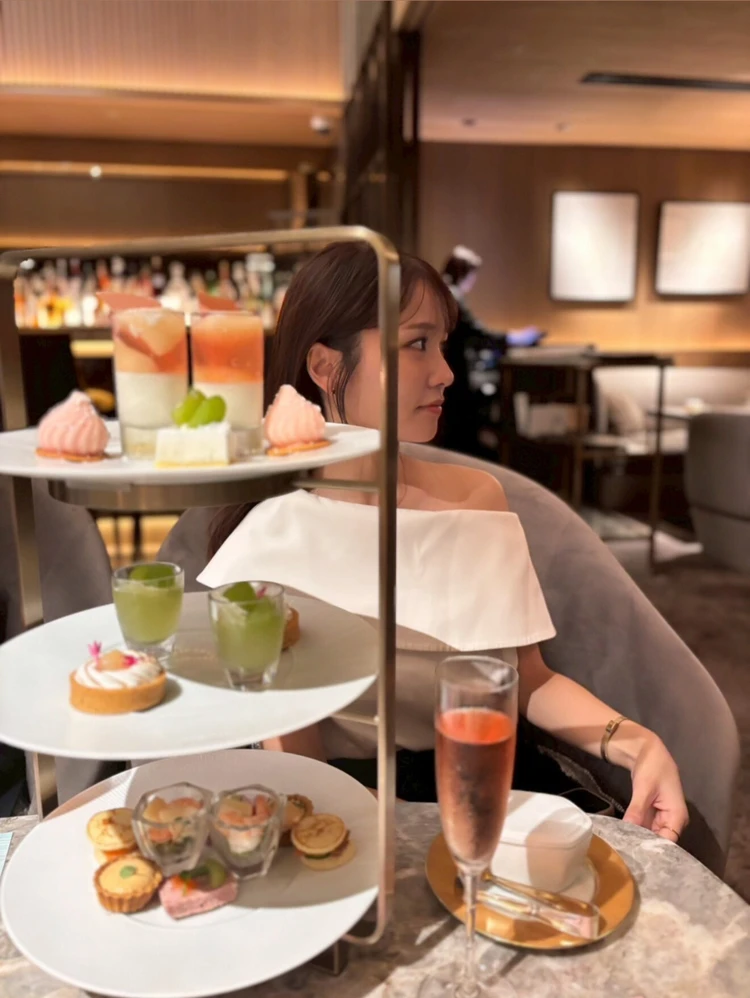 【OL休日の過ごし方】インターコンチネンタル東京ベイで「桃×マスカット」のアフタヌーンティー🍑_3_1