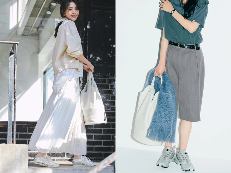 【2026年】レディース シルバースニーカーコーデ12選。　足元の抜け感がこれからの時期にぴったり。おしゃれ読者のリアルコーデも必見。