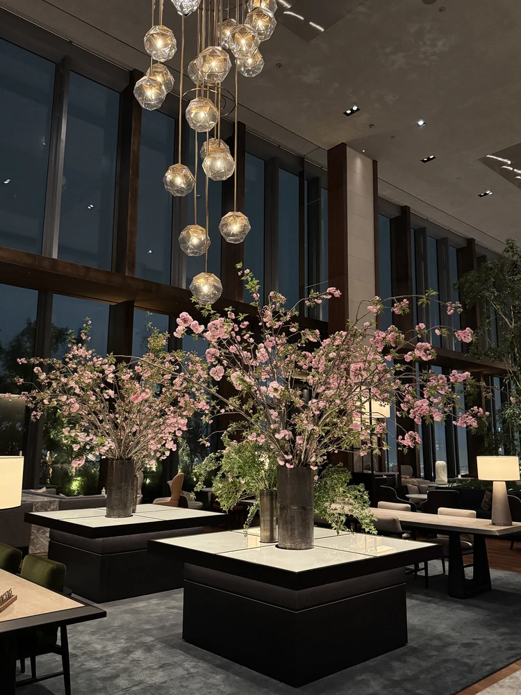 フロントには満開の桜が！