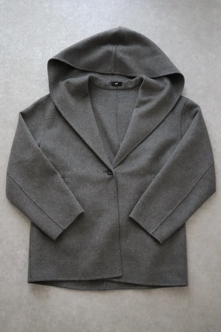 PLST　プラステ　ウールブレンドリバーフーディーコート　アウター　冬