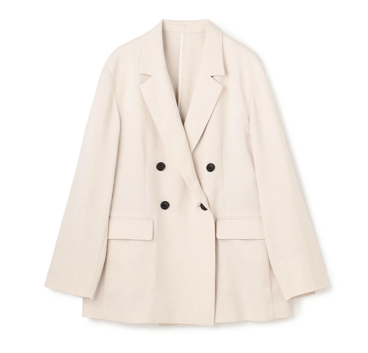 アンフィーロ　TENNEN TOUCH ダブルブレストジャケット　ベージュ