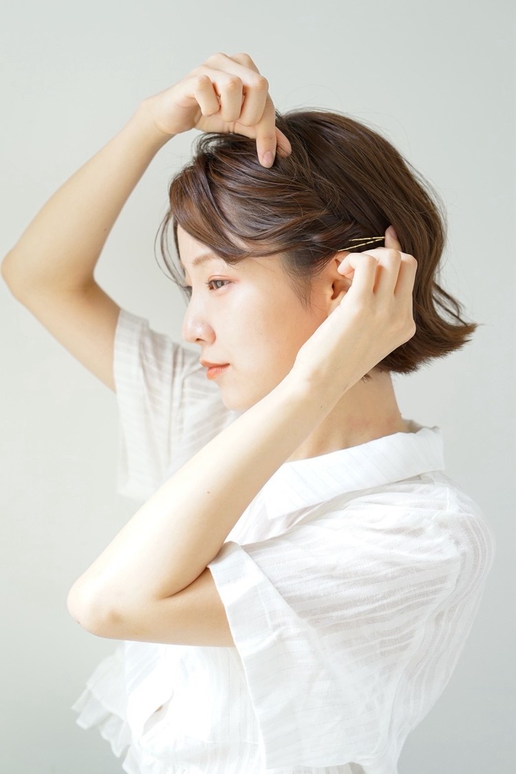 30代髪型・ボブのヘアアレンジプロセス 2