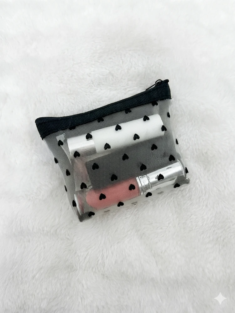 【セリア（seria)購入品】100均で見つけた可愛い可愛いハート柄の推しポーチを紹介します！_1