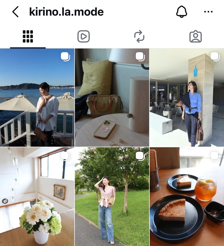 個人Instagramのフィード画像