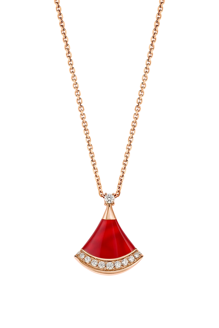 ブルガリ 「ディーヴァ ドリーム」ネックレス(PG×カーネリアン×DIA)