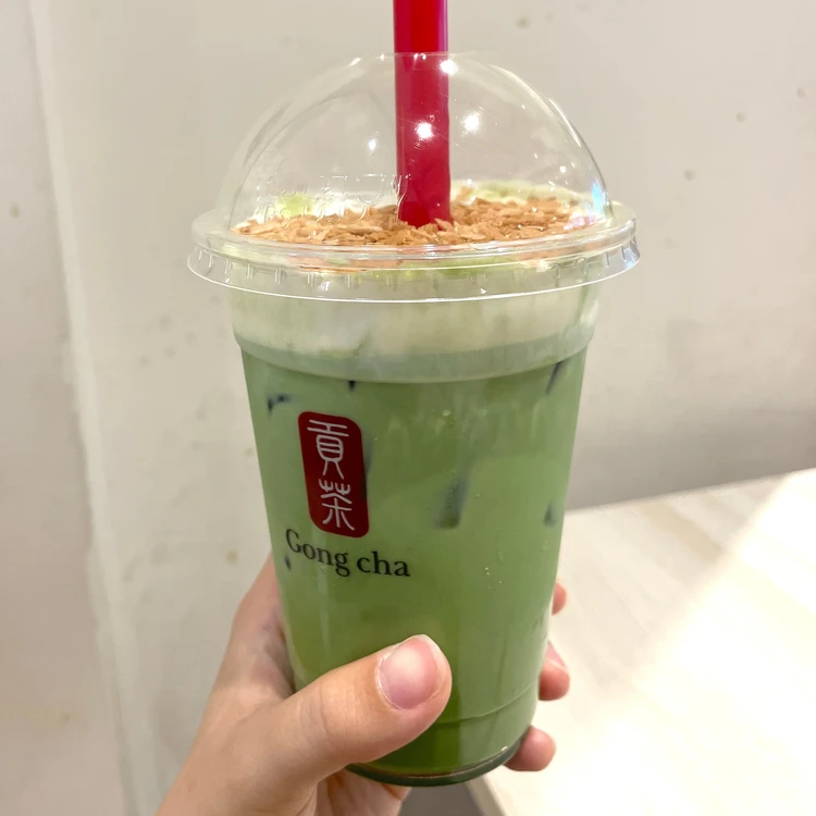 一番摘み抹茶 サクサククレープ ミルクティー（ICED）