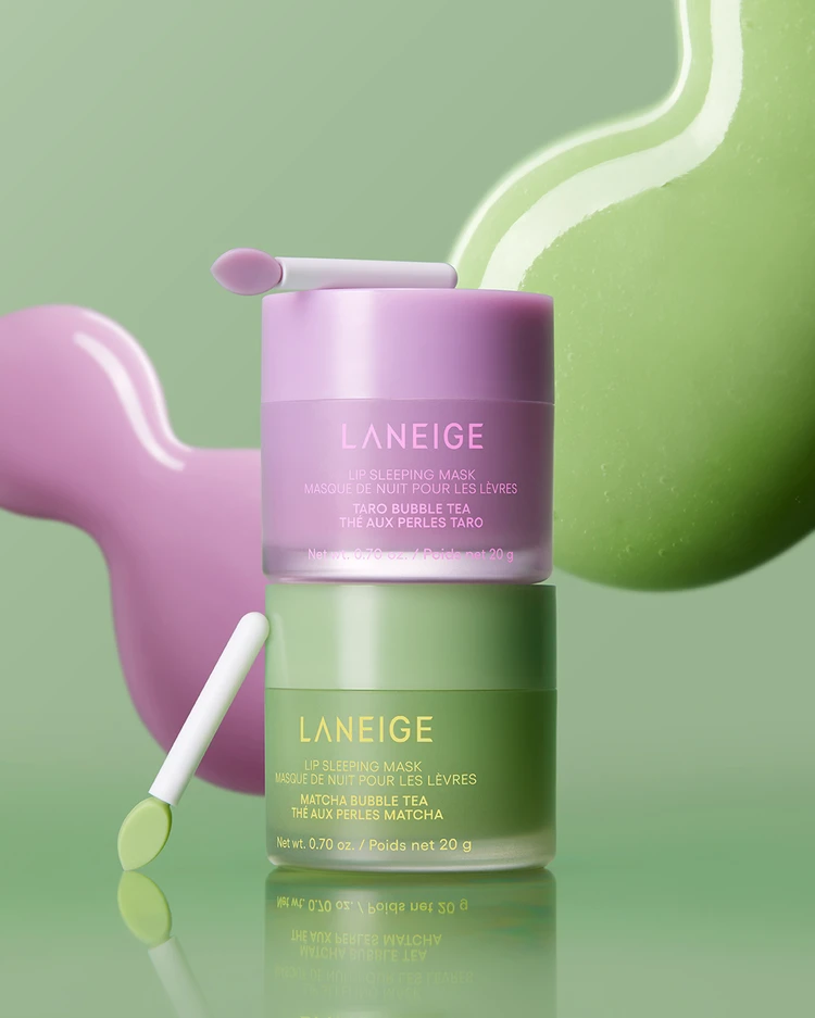「リップスリーピングマスク」 抹茶タピオカミルクティー・タロイモタピオカミルクティー