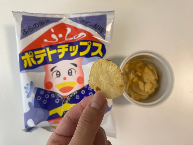 ポテトチップスのアップの写真