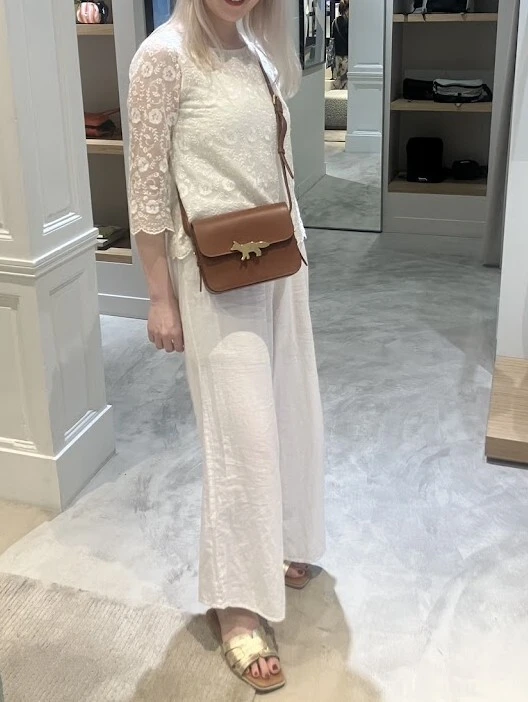 メゾンキツネ EDIE バッグ コーディネート オールホワイト