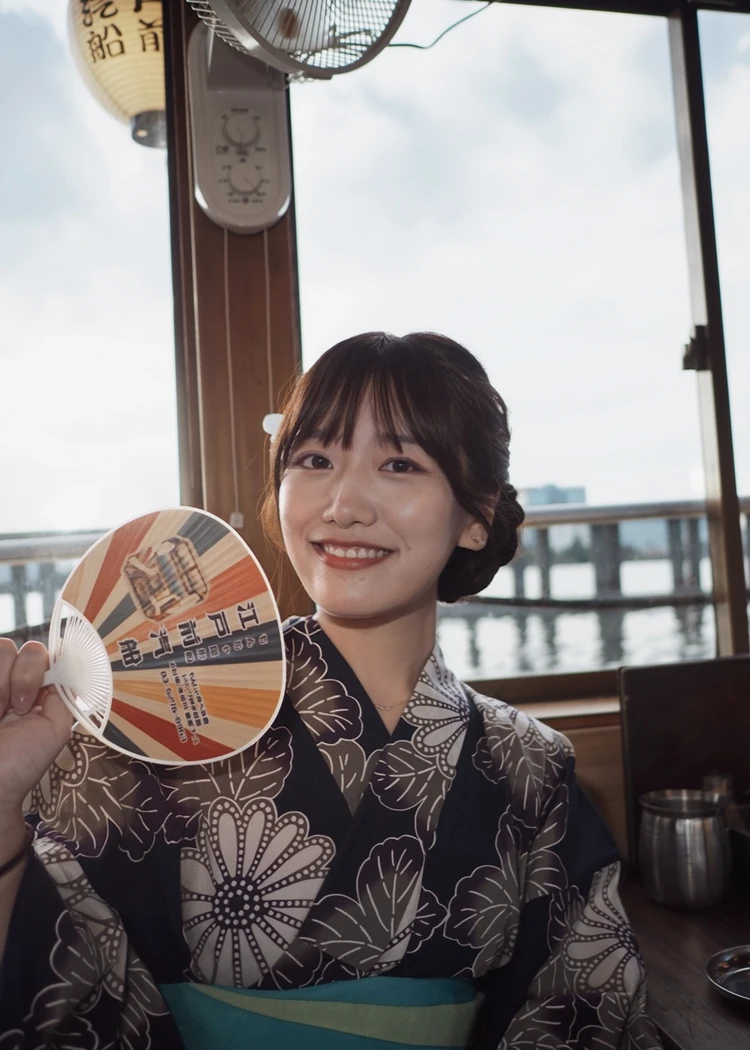 浴衣　屋形船