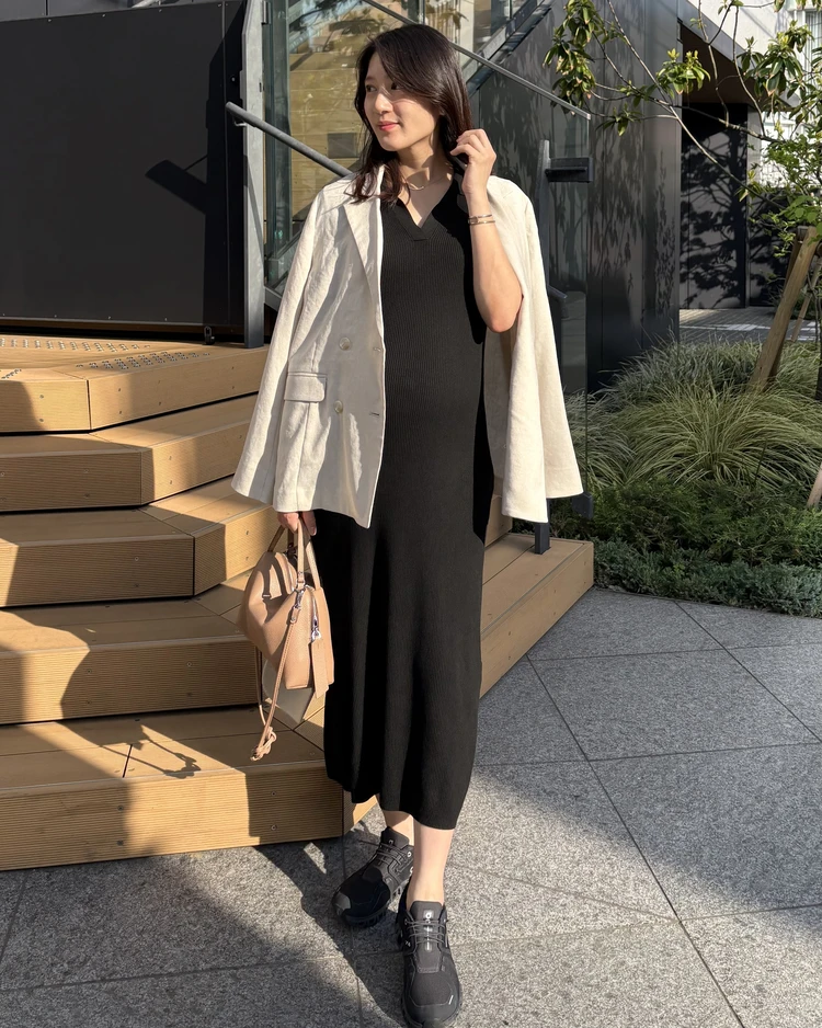 【UNIQLO】スキッパーポロニットワンピースで旅行も快適#一軍ワンピ_4