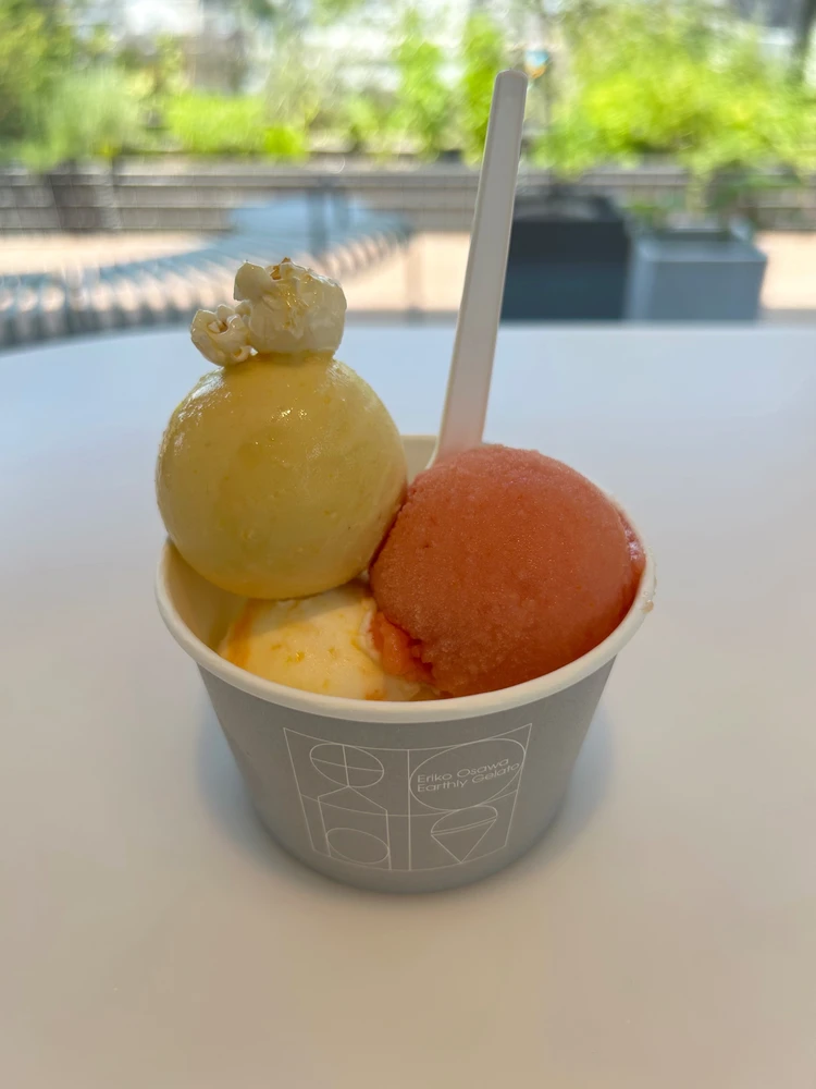 Eriko Osawa Earthly Gelato　購入したジェラート　3フレーバー