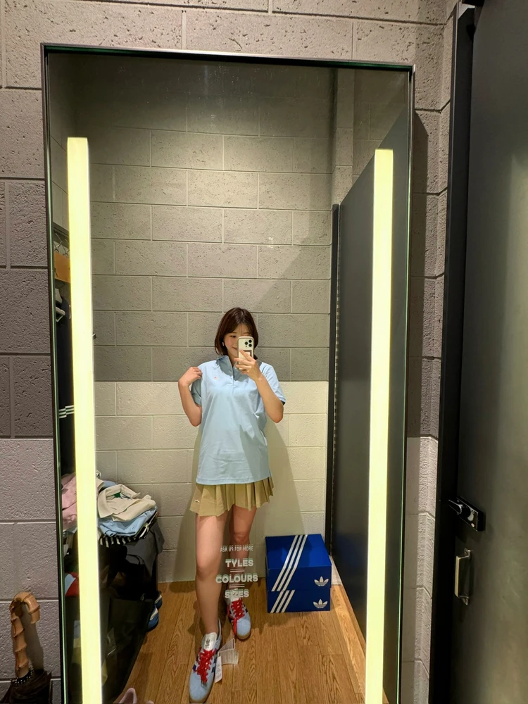 ゴルフ　ゴルフ女子　アディダス　アディダスゴルフゴルフ　ゴルフウェア　ウィメンズウェア　ゴルフコーデ　大人のゴルフコーデ　春のゴルフコーデ　スポーツコーデ　スポーツウェア　ゴルフ初心者　脚太い女子が選ぶゴルフウェア　30代女子ゴルフゴルフウェア　アディダスゴルフ新作　アディダスゴルフウェアレディース　カラフルゴルフコーデ　ラウンドコーデ　イエローパーカー　アディダスジャージ新作　スポーツミックスコーデ　ガゼル新作　ガゼル女子　アディダスガゼルコーデ　水色ゴルフコーデ