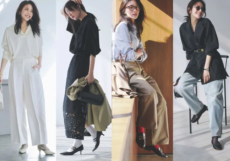 【きれいめ派の靴×ソックスコーデ4選】ボトムと靴のスキマは旬ソックスで洒落感UP!