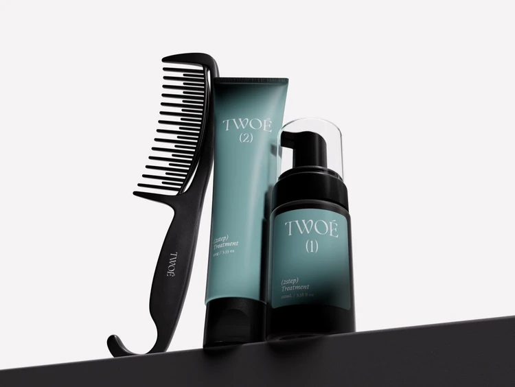 プレゼント　BAILA　TWOÉ 2ステップトリートメント ホームサロンセット 2アイテムズ（セット内容：泡トリートメント 100mL・クリームトリートメント　100g：約10回分）￥3850、TWOÉ 2ステップトリートメント スペシャライズド コーム ￥1320＜3月20日（金）より順次発売＞