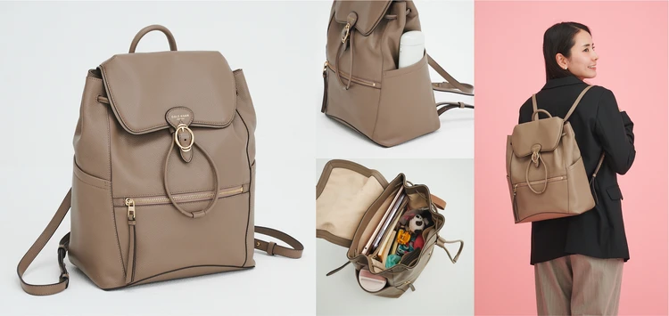 ジャケットスタイルに映える「コール ハーン」のレザーリュック【優秀通勤リュック】