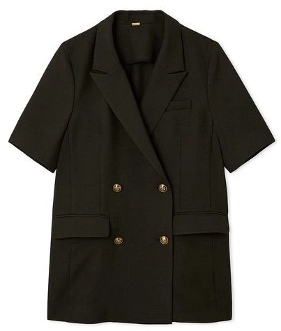 ミラ オーウェン 金釦ハーフスリーブテーラードジャケット ¥16500