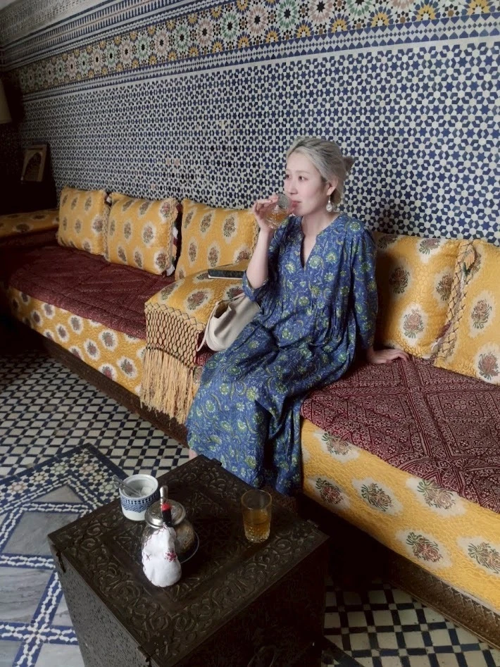 モロッコ旅行　コーディネート　ワンピース