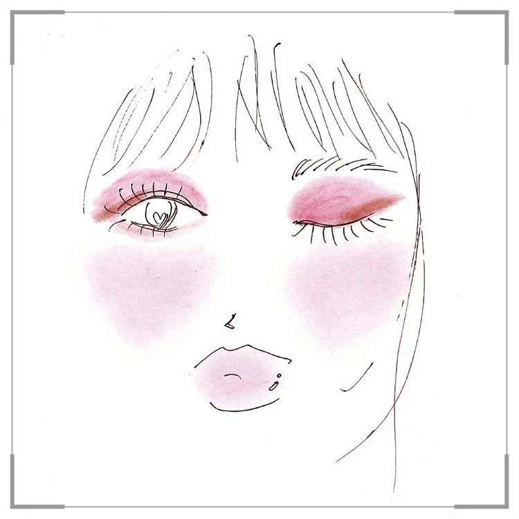 ディオール秋新色　青みピンクメイク　ムード