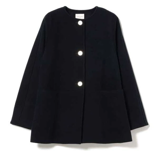 デミルクス ビームス　ソフトメルトン ノーカラーコート　￥49500