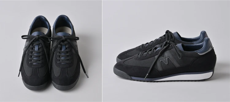 スウェードMIXで上品さも欲張れる「KARHU（カルフ）」の「メスタリ」【きれいめ服に似合う黒スニーカー】