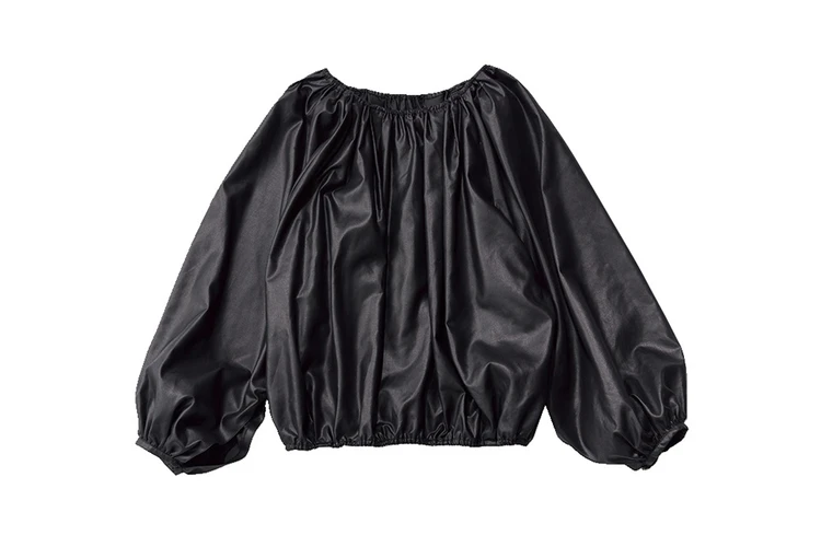 レザー見えバルーントップス カラバリ