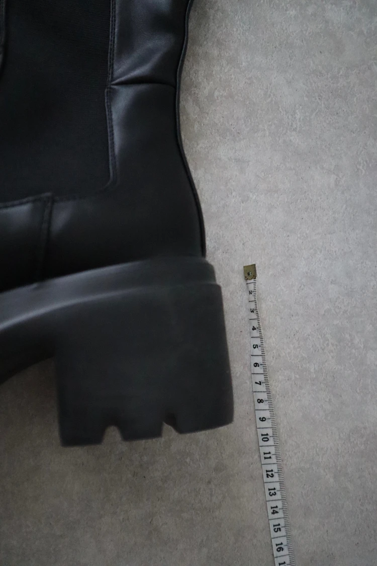 オリエンタルトラフィック　Oriental Traffic　黒　ブーツ　ロング　厚底　サイドゴア　8.5cm　ヒール