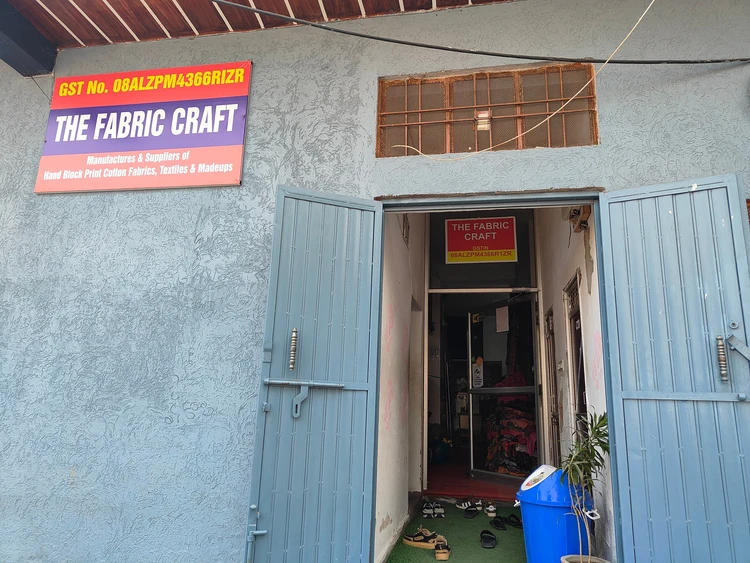 インド　ジャイプール　The Fabric Craft　ブロックプリント　店　外観