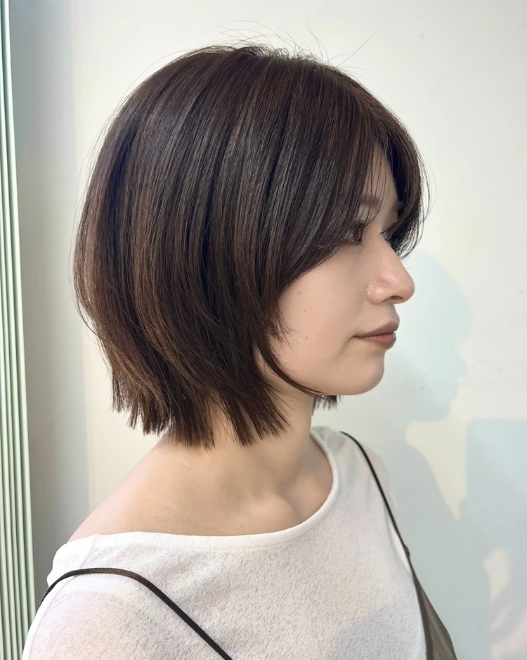 30代 髪型 ボブのサイド