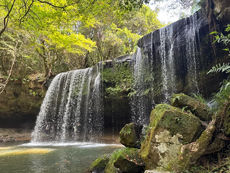 【熊本旅行】カーテンのように落ちる水と光が神秘的な「鍋ヶ滝」がおすすめ
