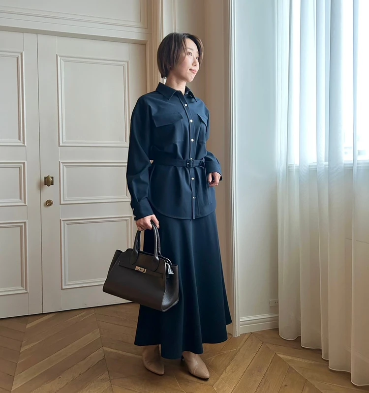 allureville(アルアバイル) セットアップ プレス着用画像