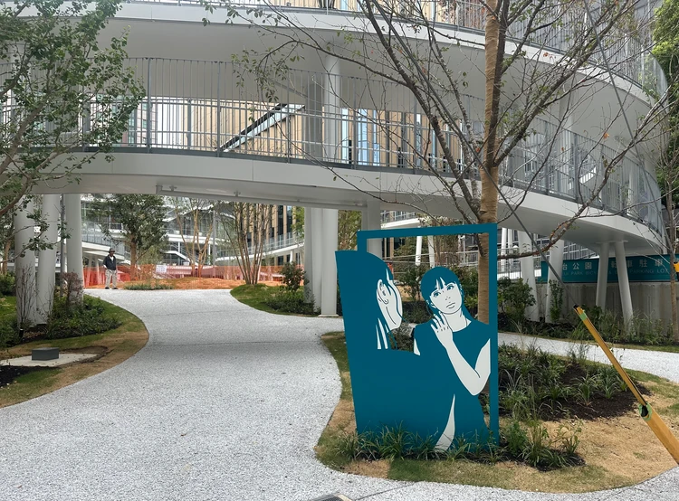明治公園入り口の様子