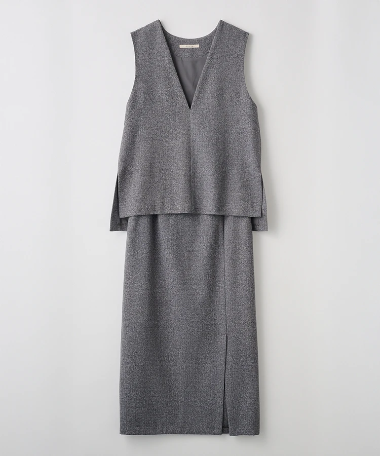 ストラ　ベスト＆スカートセット　￥28600