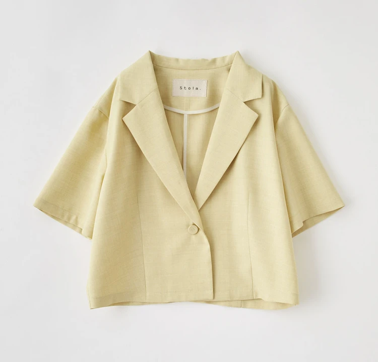 ストラ ハーフスリーブショートジャケット イエロー