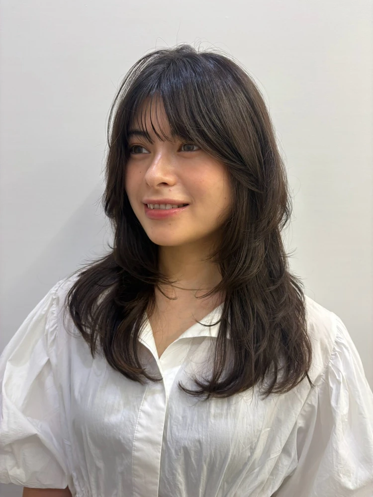 30代 髪型 ロングのサイド