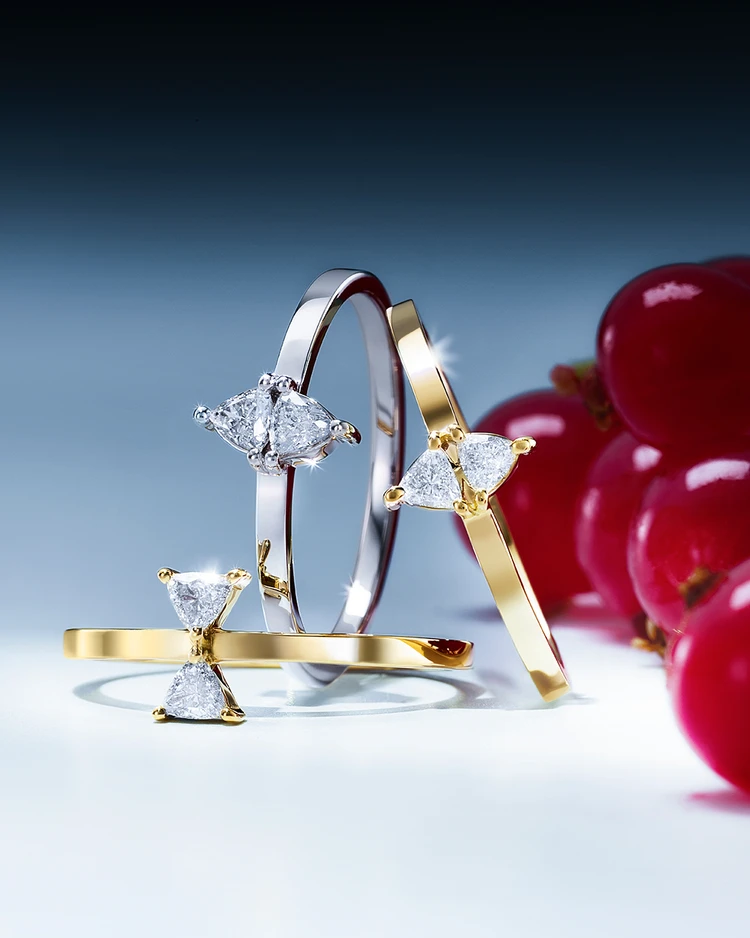 (中央)セブロン ロサンジュ ダイヤモンド リング¥156200(Pt/ダイヤモンド)