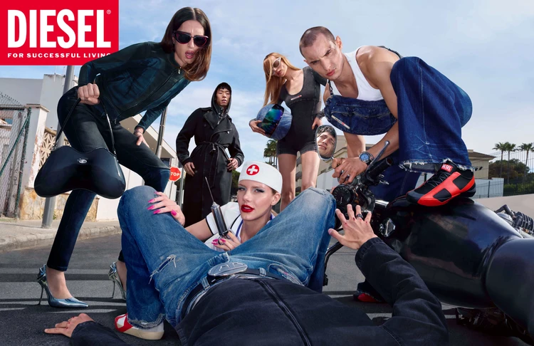 ディーゼルキャンペーン デニム バイク