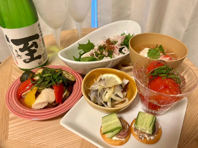 初夏の夜を楽しむ、おうち居酒屋ごはんと冷酒の時間_1