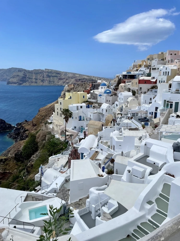 サントリーニ島で宿泊したホテルからの眺め