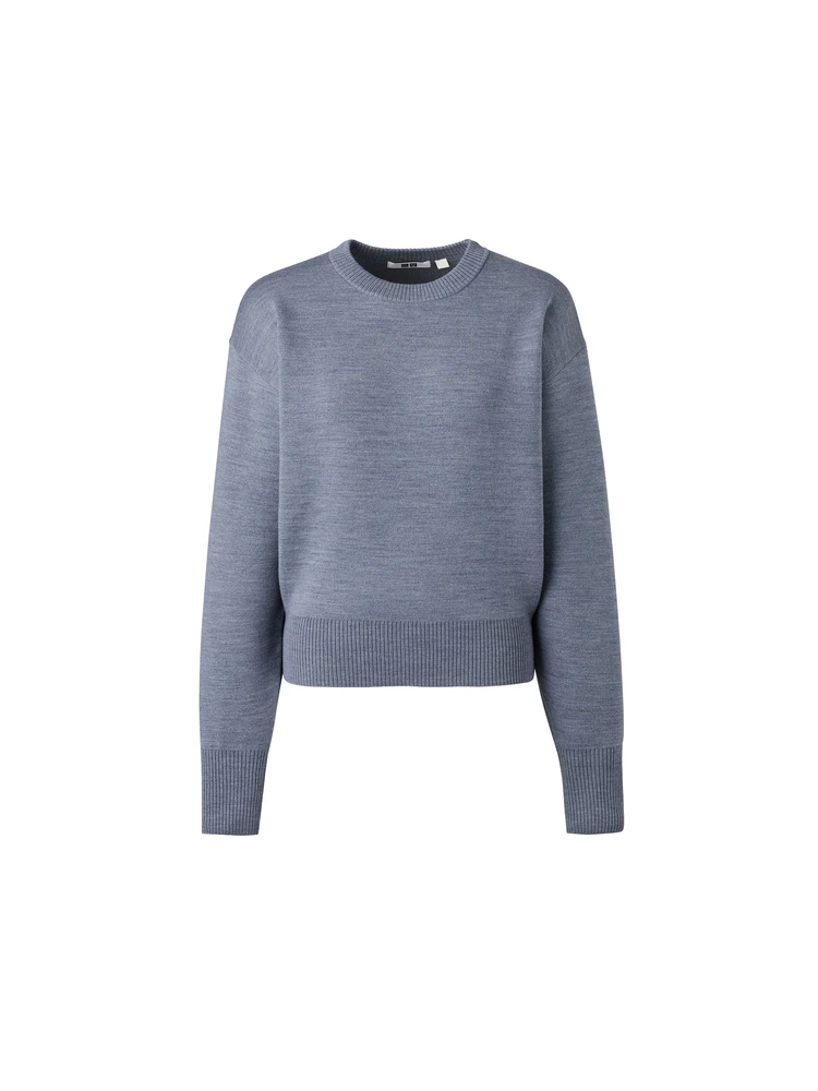 ダブルフェイスクルーネックセーター¥3990