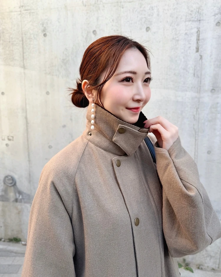 Barbour バブアー アウターコーデ ウールコート アレンジ 襟元