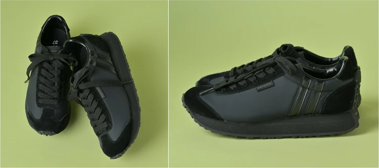 大人っぽく上品に履ける「パトリック」の厚底スニーカーは通勤にも最適【きれいめ服に似合う黒スニーカー】