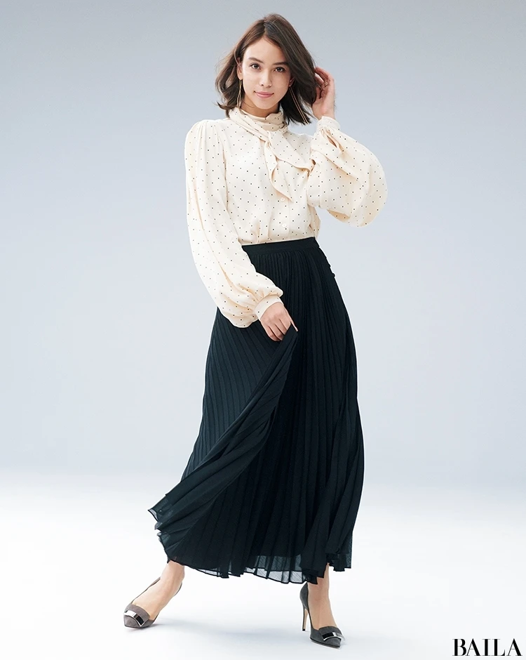 【ボウタイブラウス】おすすめコーデ&アイテム_1_4