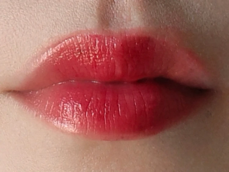 ロムアンド　リップ　塗った後