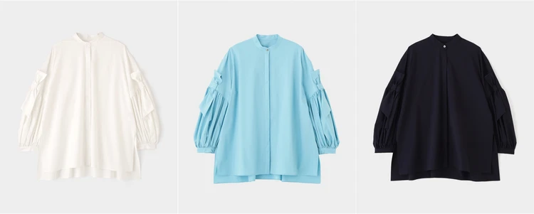 ル フィル　SOLOTEXブロードリボンブラウス　カラバリ