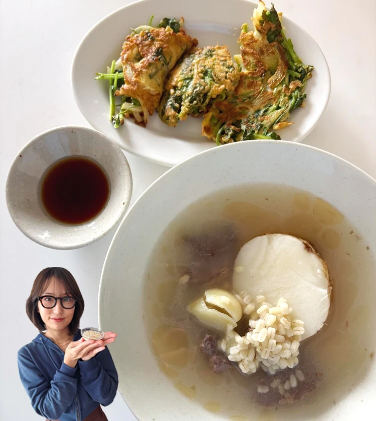 【長谷川あかりのご自愛ごはん】食べすぎ、飲みすぎの翌日にも。「長芋ともち麦の牛スープ」