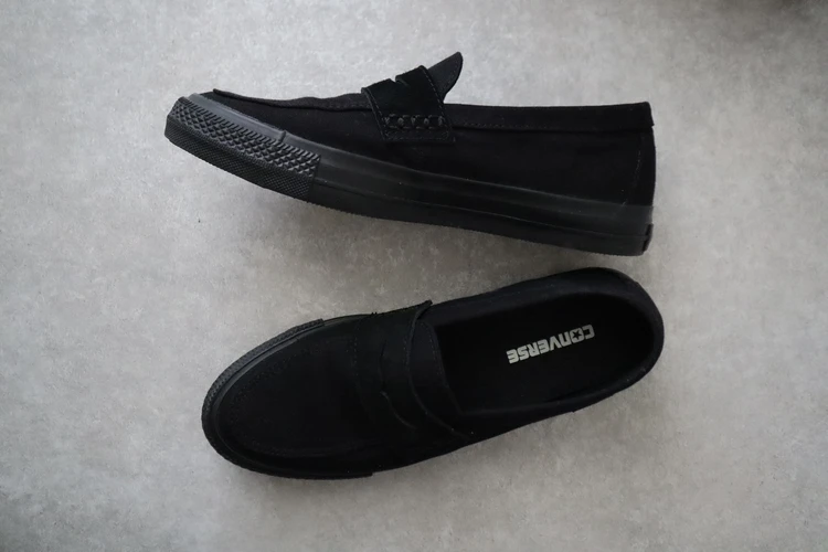 コンバース CONVERSE CXP LOAFER ローファー 通勤 スニーカー ブラックモノクローム