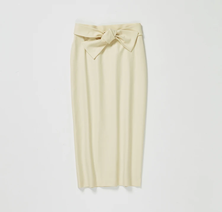 ティアラ リボンタイトスカート イエロー